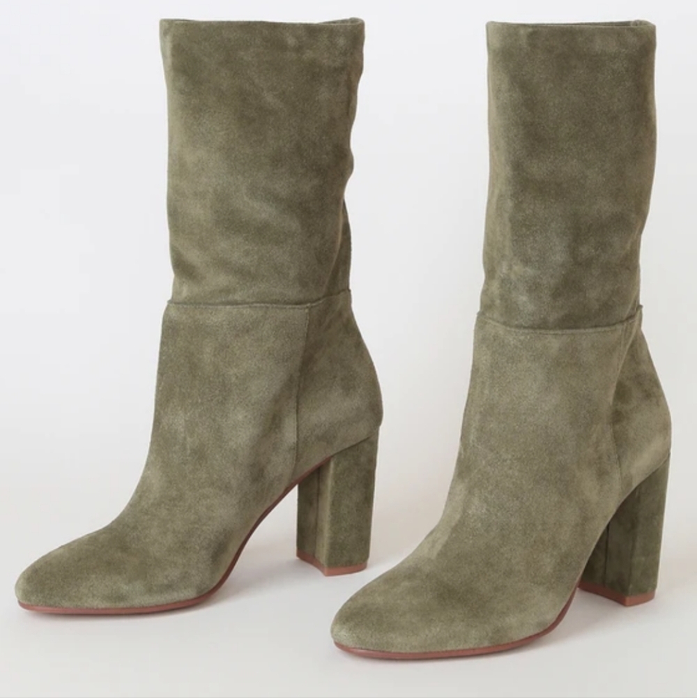 Chinese Laundry Olive Green Suede Women's Boots